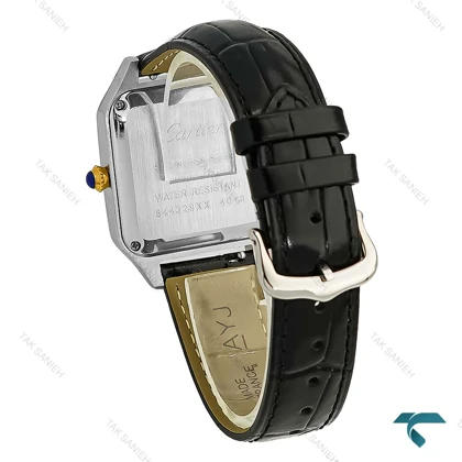 ساعت کارتیر سانتوس دومونت زنانه دو رنگ طلایی دورنگین مدیوم Cartier-8883-L