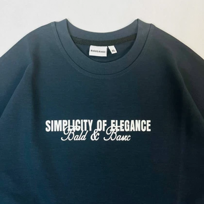 تیشرت دو نخ طرح Elegance رنگ میدنایت