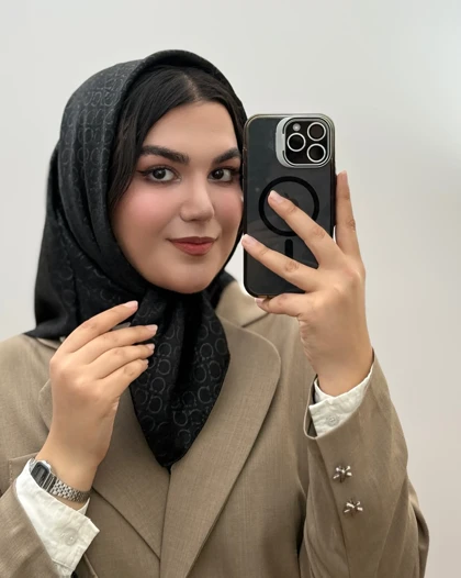 مینی اسکارف مشکی کوپراه