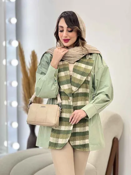 بارانی ترکیبی بغل کش