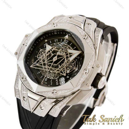 ساعت هابلوت کهکشانی مردانه سیلور نگین‌دار Hublot-4371-G