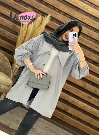 مانتو یقه خرگوشی پشت پیله دار