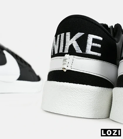 کفش نایک مردانه و زنانه مشکی سفید Nike Blazer Low 77 Jumbo