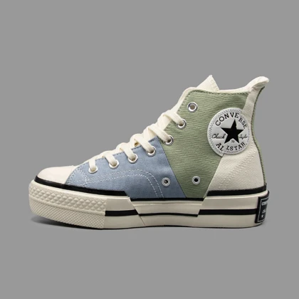 کانورس 1970s پلاس کرم/آبی/خاکی ساق‌دار Converse 1970s Plus Material Mashup Hightop