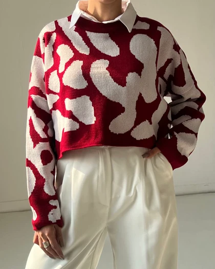 بلوز کراپ بافت کد 1500138