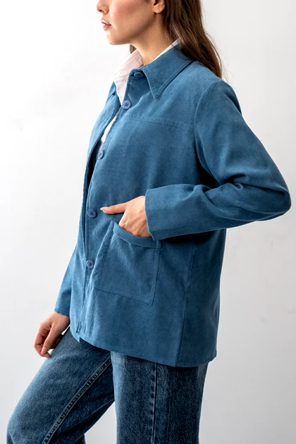 کت مخمل کبریتی برش‌دار زنانه