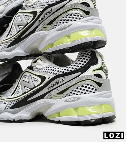 کفش کتانی مردانه و زنانه سفید نقره ای لیمویی NEW BALANCE 1064 مدل 5626