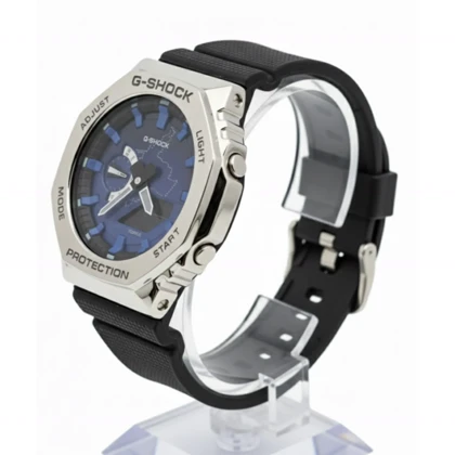 ساعت جی شاک 2100 مشکی صفحه آبی