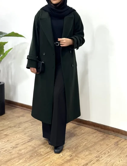 پالتو فوتر بلند آستردار بهگل