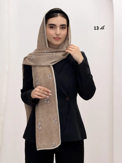 6854-شال نیلوفر
