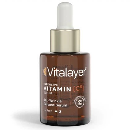 سرم صورت قطره چکانی ویتامین سی ویتالیر ضد چروک مناسب انواع پوست 30ml