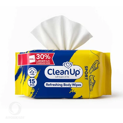 دستمال مرطوب 15 تایی SPORT CLEAN UP