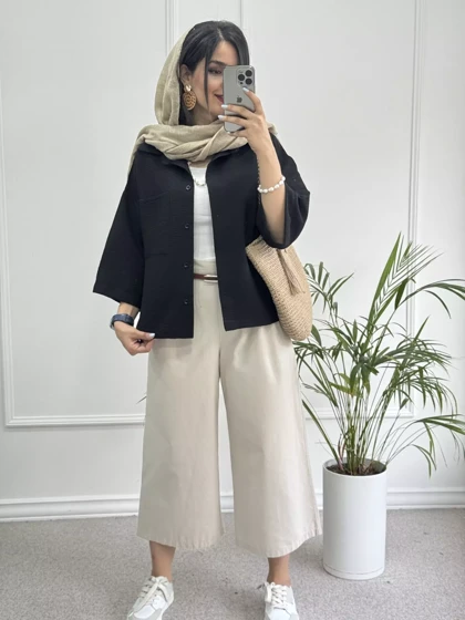 مانتو شومیزی باکسی آبنباتی