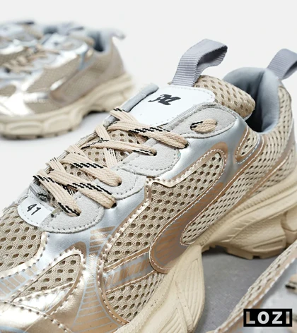 کفش کتانی مردانه و زنانه طلایی Balenciaga 3XL مدل 5134