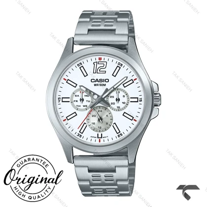 ساعت کاسیو مردانه MTP-E350D-7BV سیلور کرنوگراف Casio-10380-G