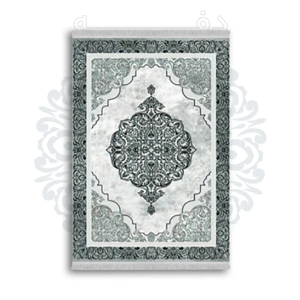 *جدید* فرشینه از جنس پارچه شانل مخمل ترک طرح فانتزی برند دفه کد 1805