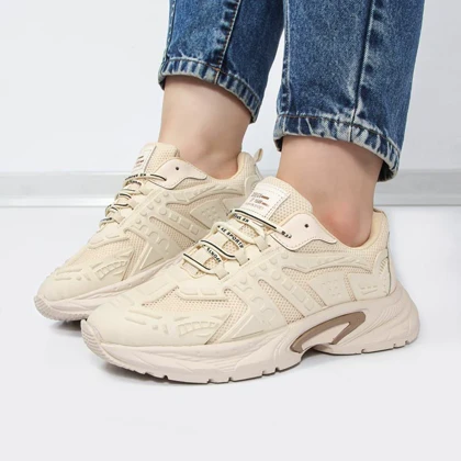 کفش و کتانی زنانه و دخترانه مدل فشیون FASHION رنگ کرم