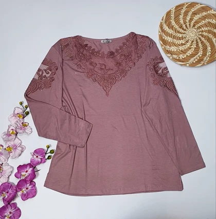 شومیز گیپوردار مدل دلسا کد 50274