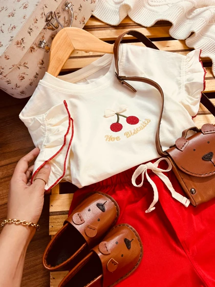 کراپ و شلوارک دخترانه چری