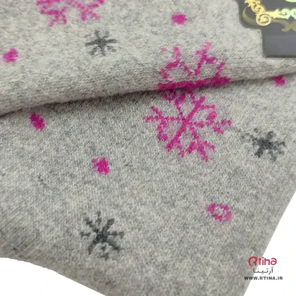 جوراب حوله ای زمستانی زنانه دخترانه/ خاکستری