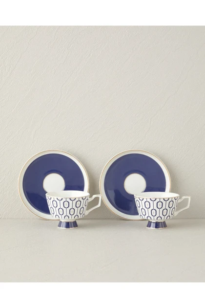 سرویس فنجان قهوه دو نفره English Home مدل Octavia Bone China