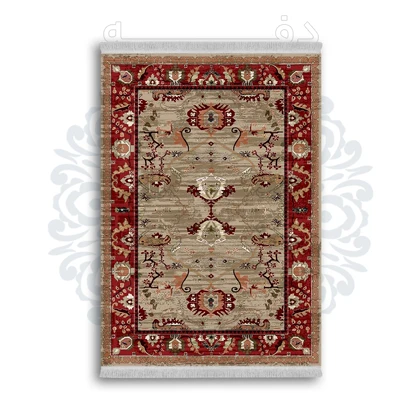 *جدید* فرشینه از جنس پارچه شانل مخمل ترک طرح فانتزی برند دفه کد 1138