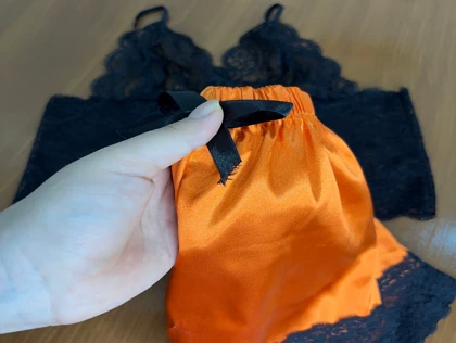 ست نیم‌تنه گیپور و شلوارک مدل 122