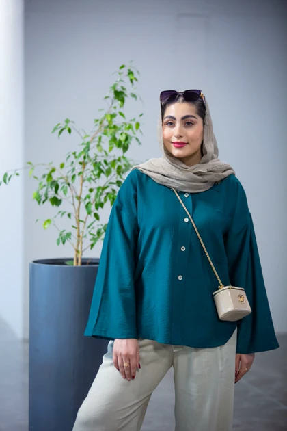 مانتو بابوس پیراهنی استین کلوش