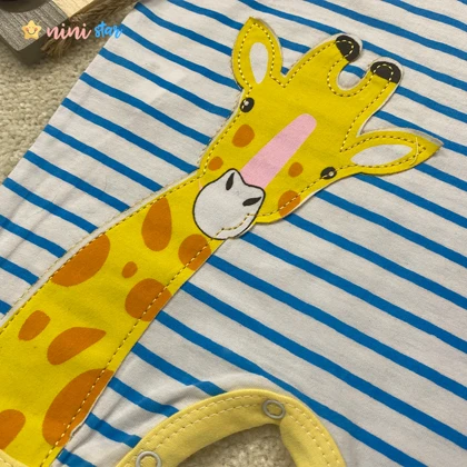 رامپر نوزادی BABY ONE زرافه جنس پنبه