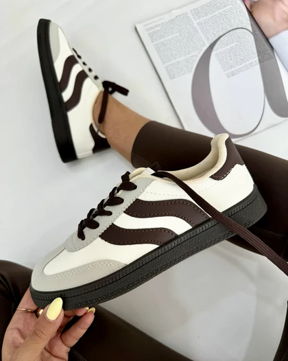 کتانی زنانه ونس سارا - کرم موکا (موجی یرفا)