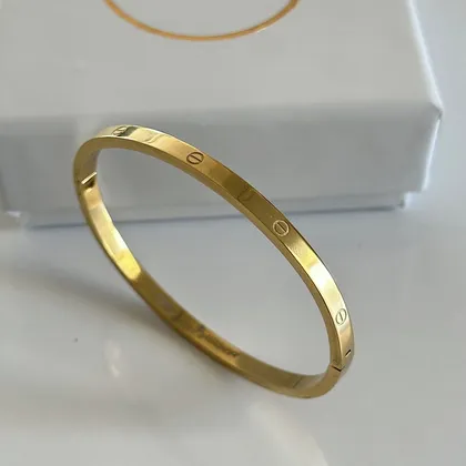 دستبند کارتیه باریک لاو ساده کد 321