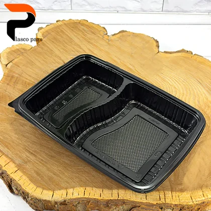 ظرف مستطیل 2 خانه یکبارمصرف 7002