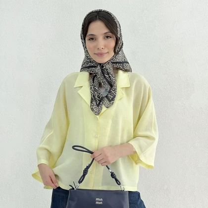 شومیز زنانه سیلک پری یقه انگلیسی | آی بولک