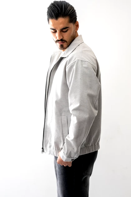 کت کتان زیپ‌دار مردانه