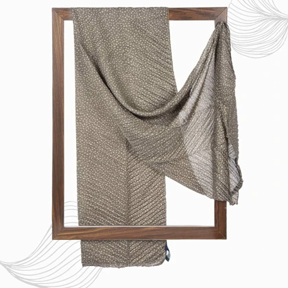 شال پلیسه طرح خال ریز زنانه - 39251735