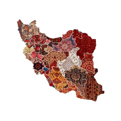 استیکر پارچه و لباس پاد آفرین مدل نقشه ایران بامزه جذاب کد 1897