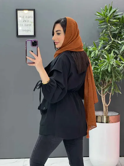 مانتو لینن آستین گت سرشونه ژیله