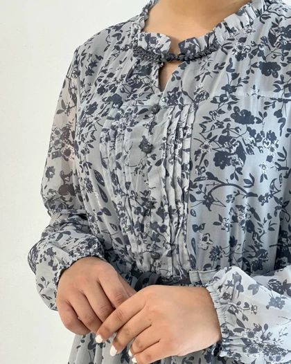 پیراهن حریر بلند کد 5097