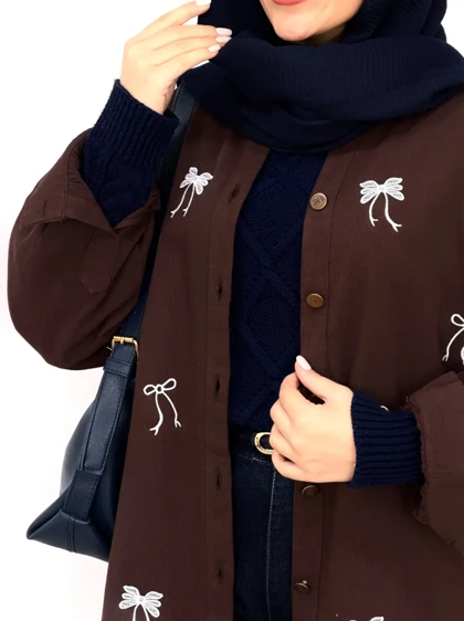 مانتو کتان گلدوزی لیزا