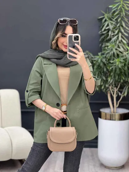 مانتو دو دکمه ثمین