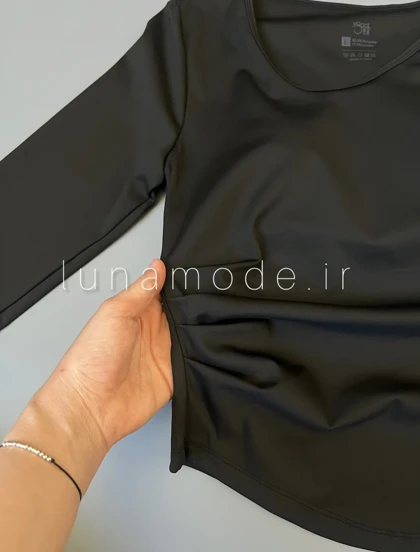 تیشرت آستین بلند زنانه یقه اشکی
