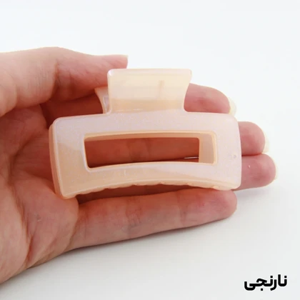 کلیپس دخترانه مدل مستطیل ساده دو رنگ کوچک