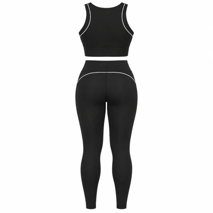 ست نیم‌تنه و لگ ورزشی زنانه مغزی‌دار MB FITNESS کد 66888