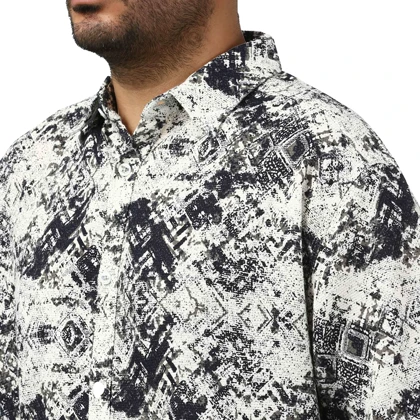 پیراهن آستین کوتاه کنفی مردانه برند مد مدل 14211113