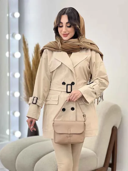 بارانی سرجیب دوبل ژیله دار