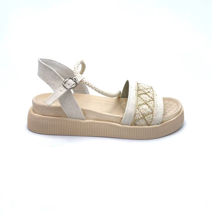 کفش صندل دخترانه مدل sandal - 0015_Creamy