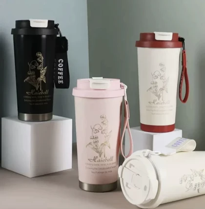 تراول ماگ دوحالته گل‌دار 500 میل