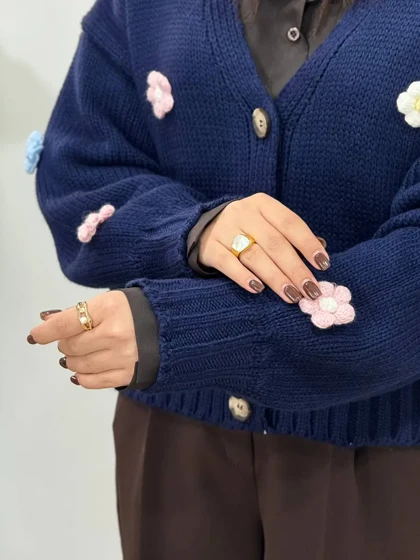 بافت جلو دکمه ترک نازگل