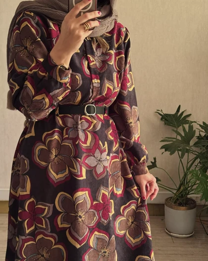 پیراهن مانتویی ارکیده