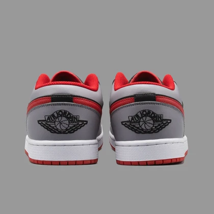 نایکی جردن 1 طوسی قرمز ساق‌کوتاه Nike Air Jordan 1 Low Cement Fire Red